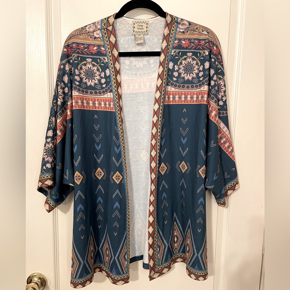 Flying Tomato-Lightweight Cardigan